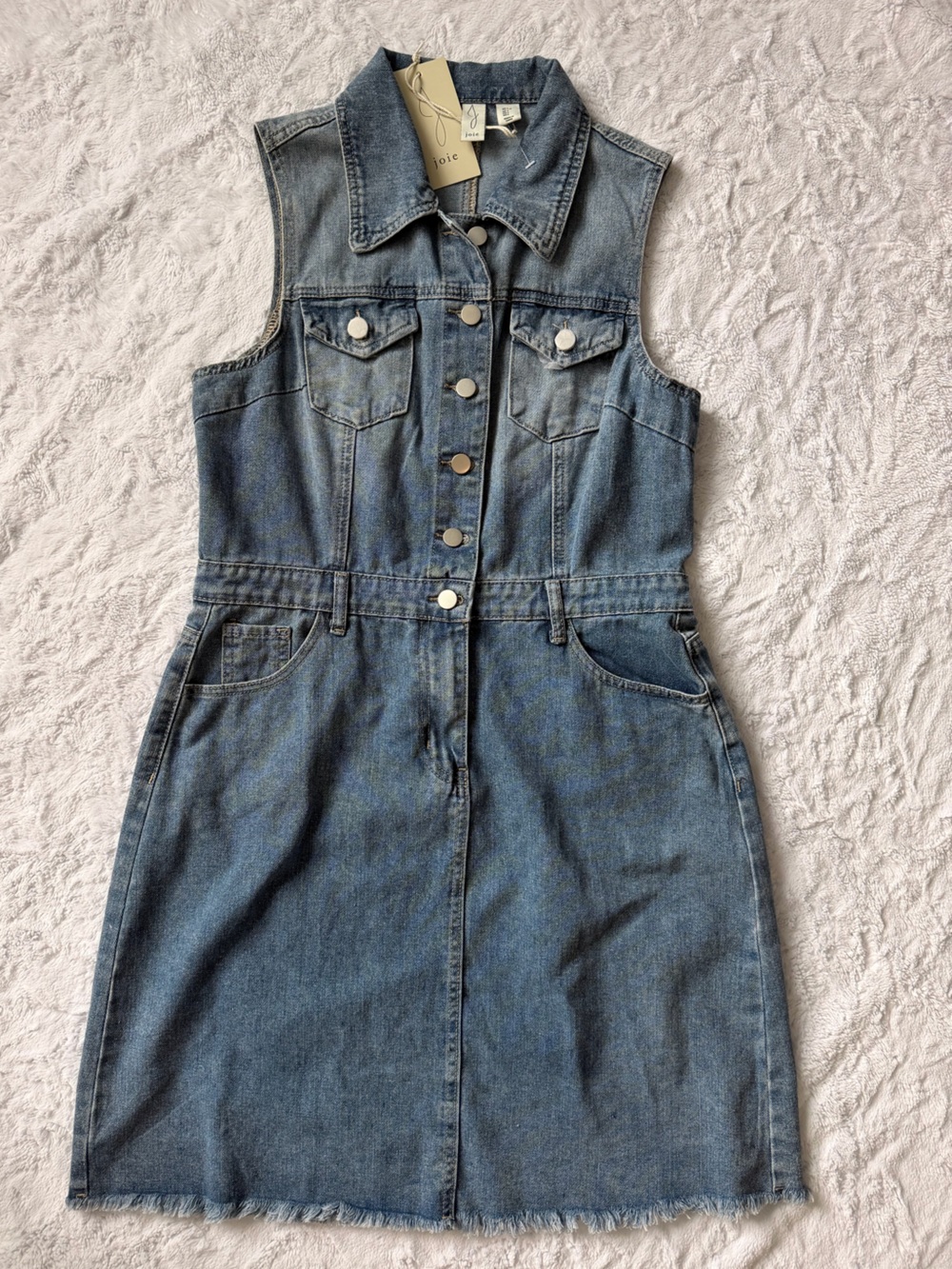 Joie Denim sleeveless dress Large NWT